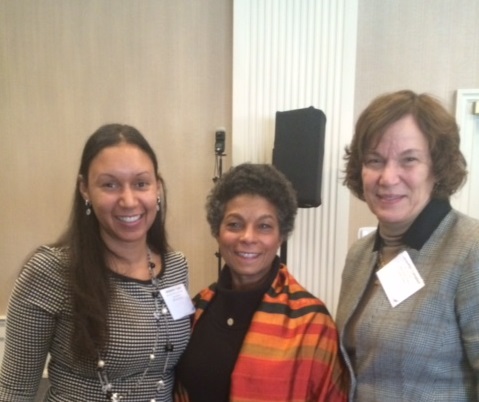 Dr. Taylor, Dr. Risa Lavizzo-Mourey, President and CEO of RWJF, and Dr. Jacquelyn Campbell, National Program Director, RWJF Nurse Faculty Scholars, Professor and Anna D. Wolf Chair, Johns Hopkins University School of Nursing, at the Robert Wood Johnson Foundation Nurse Faculty Scholars Meeting in Baltimore, Maryland.